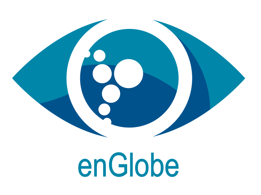 The Logo of enGlobe shows an eye with "enGlobe" written underneath