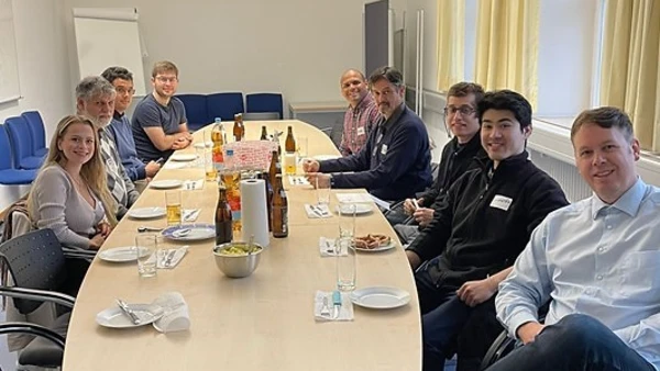 Researchers from USP and THI having a Bavarian Brunch together