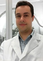 The picture shows a portrait of George Lemos, PhD from Brazil at THI