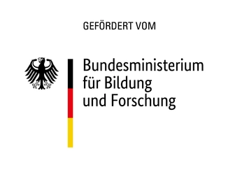 Abbildung des Logos des Bundeministeriums für Bildung und Forschung mit dem Hinweis gefördert von