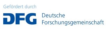 Abbildung des DFG-Logos mit dem Hinweis gefördert durch